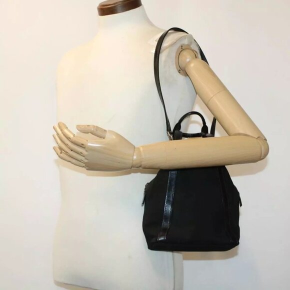 GUCCI Hand Bag Nylon 2way Black Authentic - Picture 1 of 16